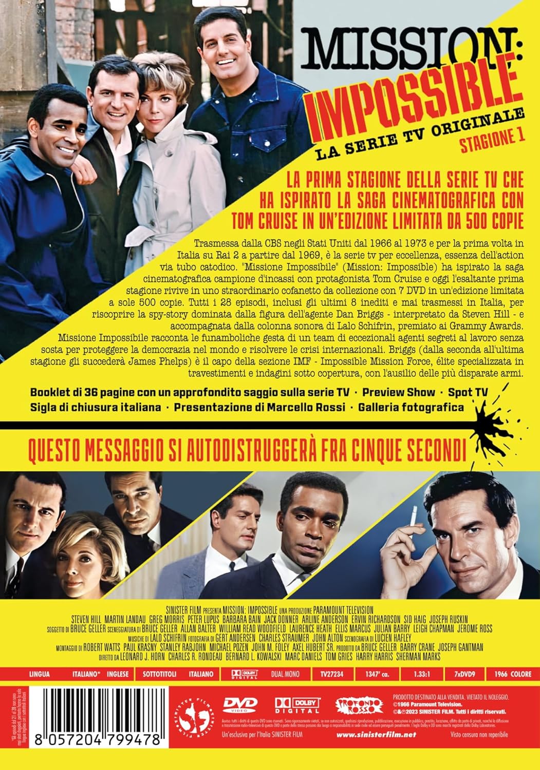 Mission: Impossible - Serie TV - Stagione 01 (7 Dvd) (Limited Edition 500 Copie