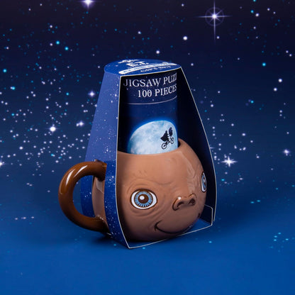 Fizz Creations E.T. The Extra-Terrestrial Shaped Mug & Jigsaw Puzzle. Includes 440ml Capacity 3D Ceramic Mug and 100 Piece E.T. Jigsaw Puzzle. Officially Licensed Universal Classics Merchandise.