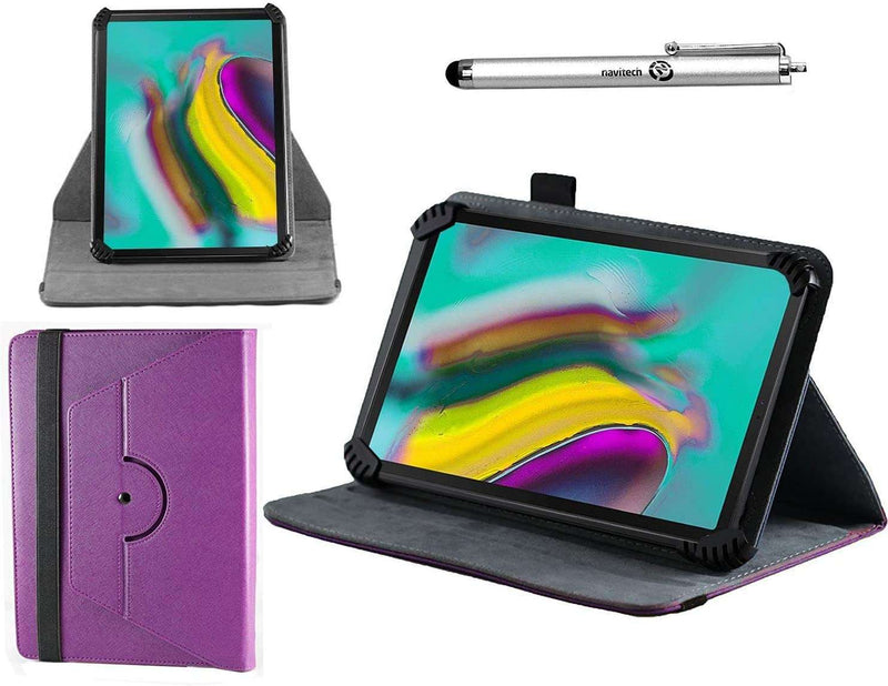 Navitech Purple Case With 360 Rotational Stand & Stylus for The TECLAST M50 10"