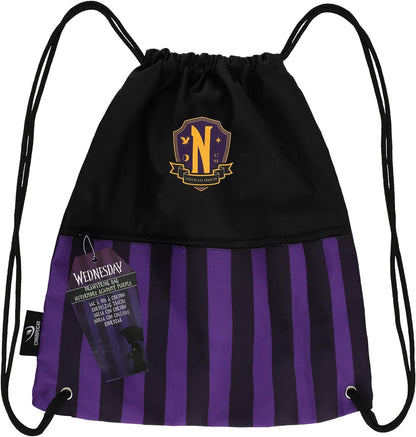 Wednesday Stoffbeutel Nevermore Academy Purple