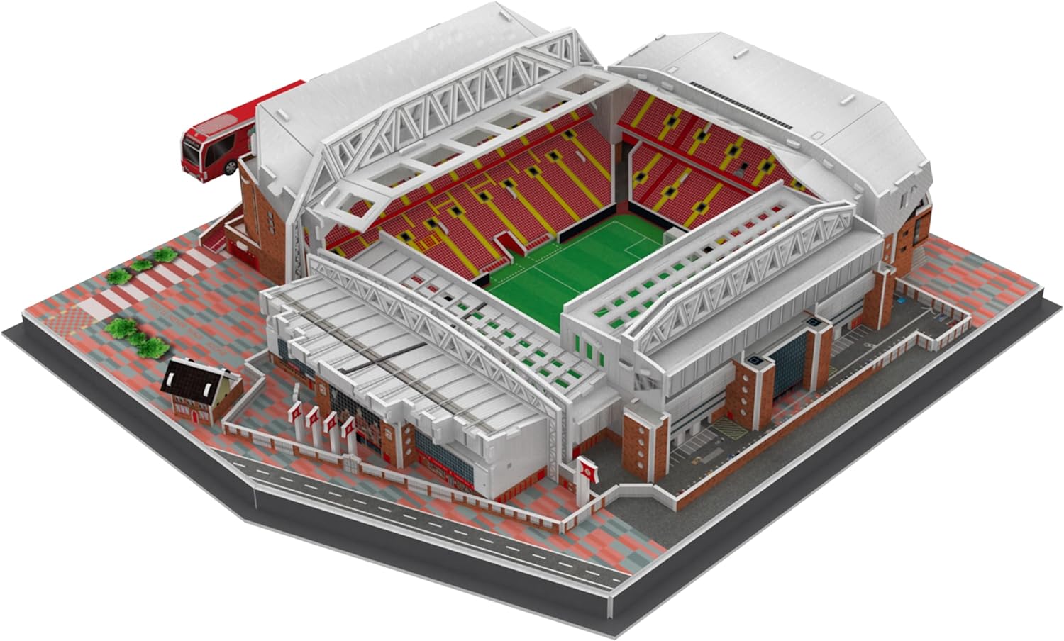 University Games U00882 Liverpool Football Club 3D Puzzle, Red, 40x30x11cm Completed