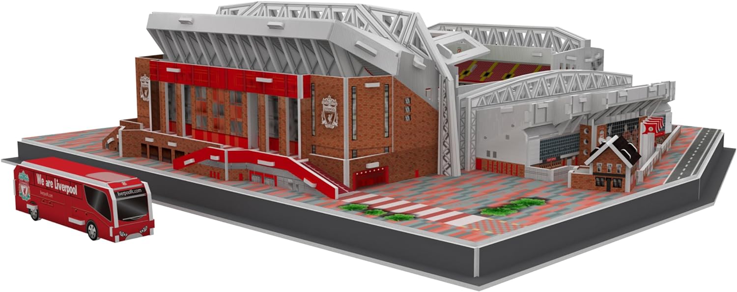 University Games U00882 Liverpool Football Club 3D Puzzle, Red, 40x30x11cm Completed