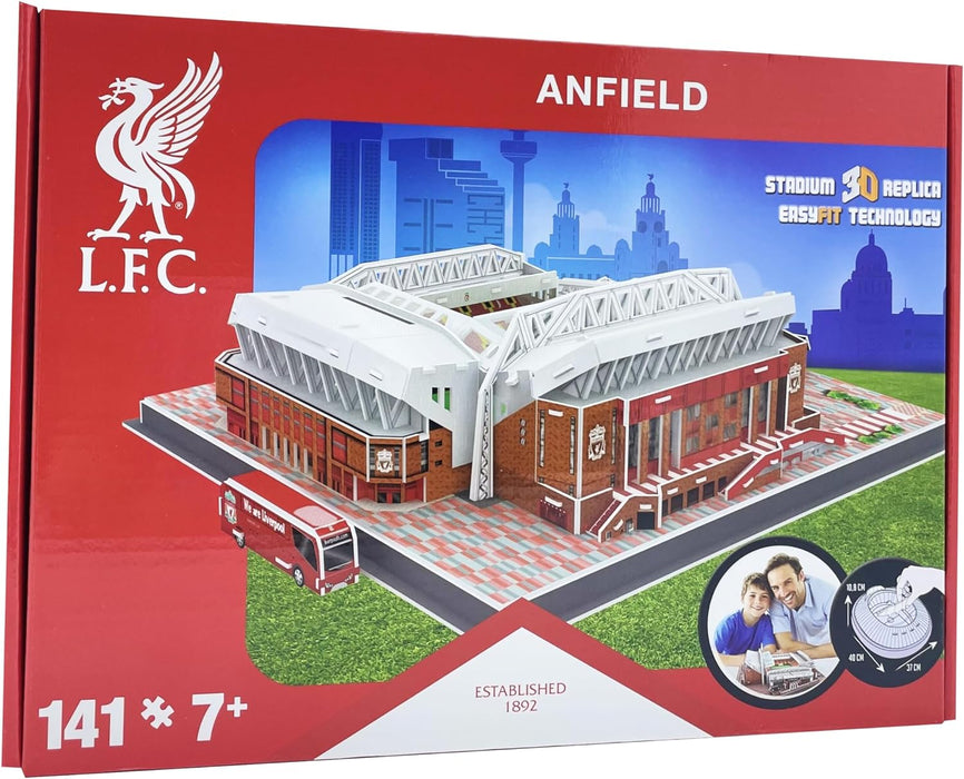 University Games U00882 Liverpool Football Club 3D Puzzle, Red, 40x30x11cm Completed