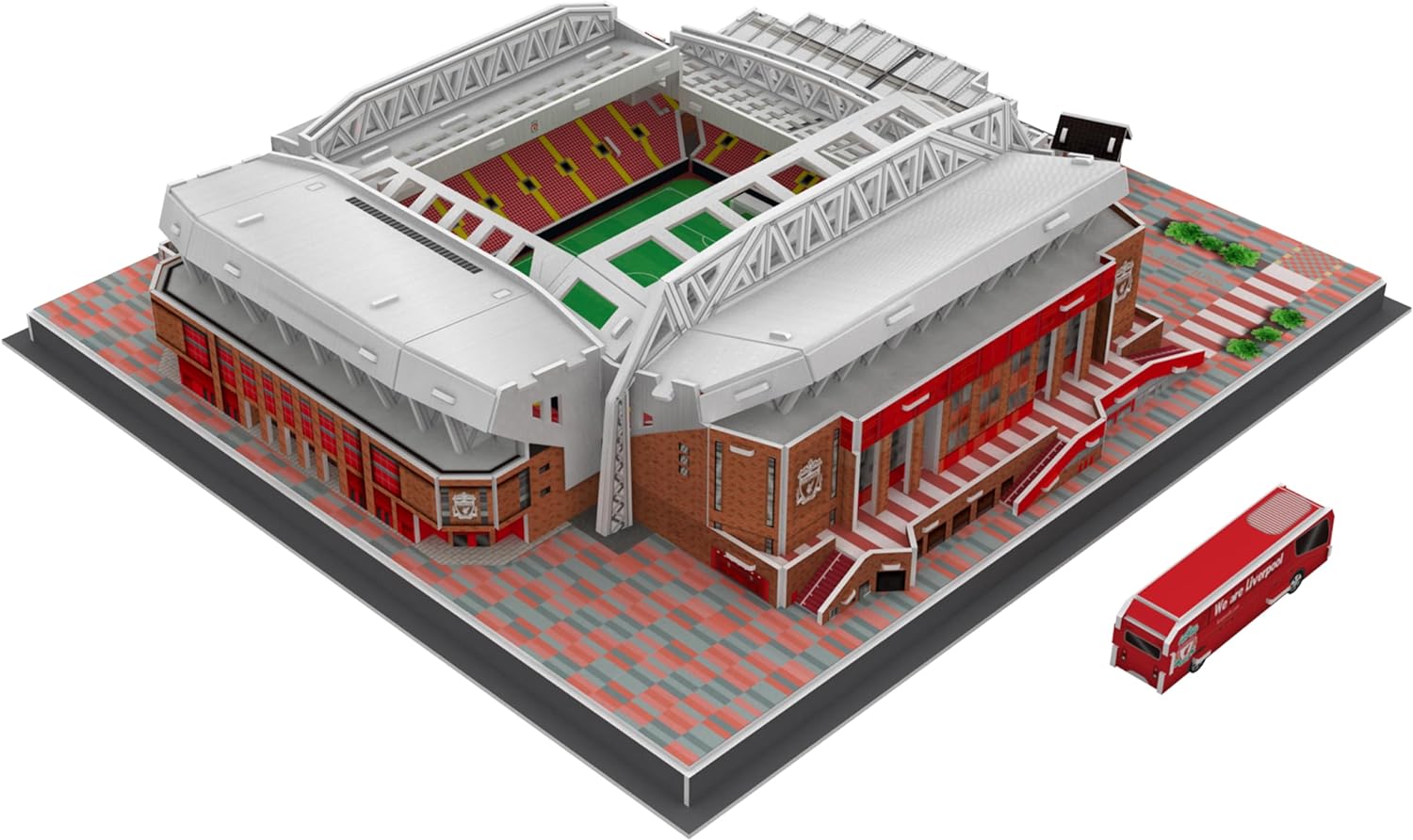 University Games U00882 Liverpool Football Club 3D Puzzle, Red, 40x30x11cm Completed