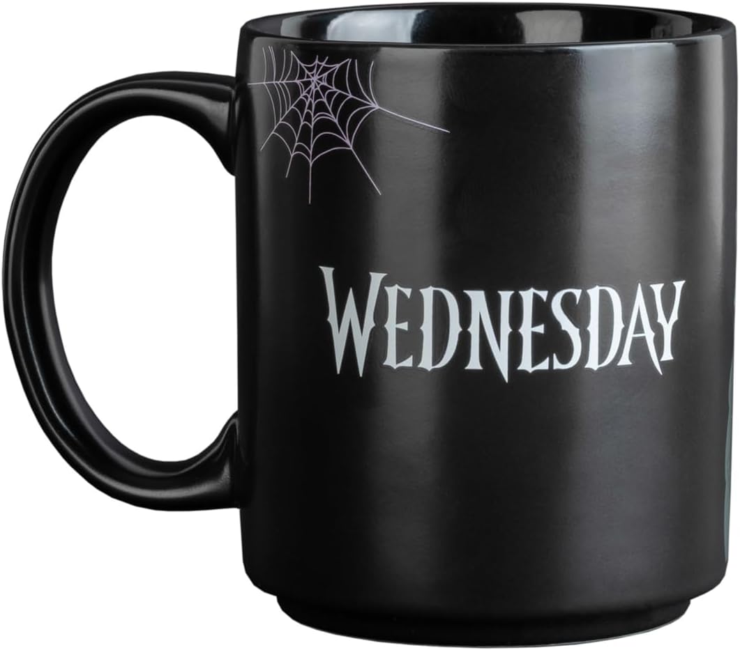 Grupo Erik Wednesday Ceramic Mug | 35 cl / 350 ml / 11,8 oz - 3.74 x 3.15 inches / 9.5 x 8 cm | Coffee Mug | Tea Mug | Cool Gifts | Wednesday Addams Gifts