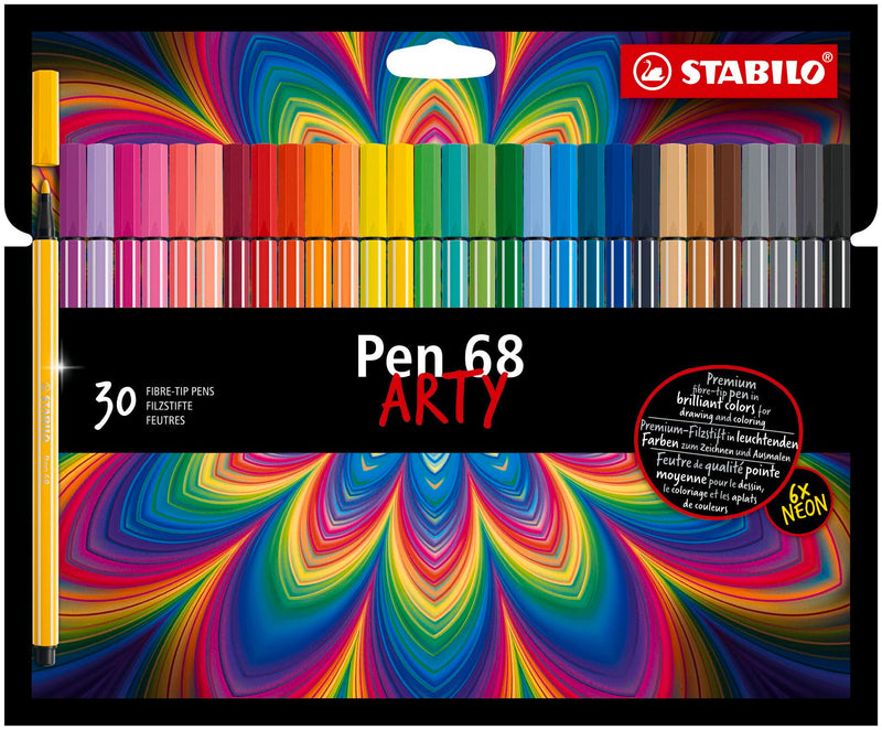 STABILO - Premium viltstift - Pen 68 - ARTY - Etui met 30 kleuren