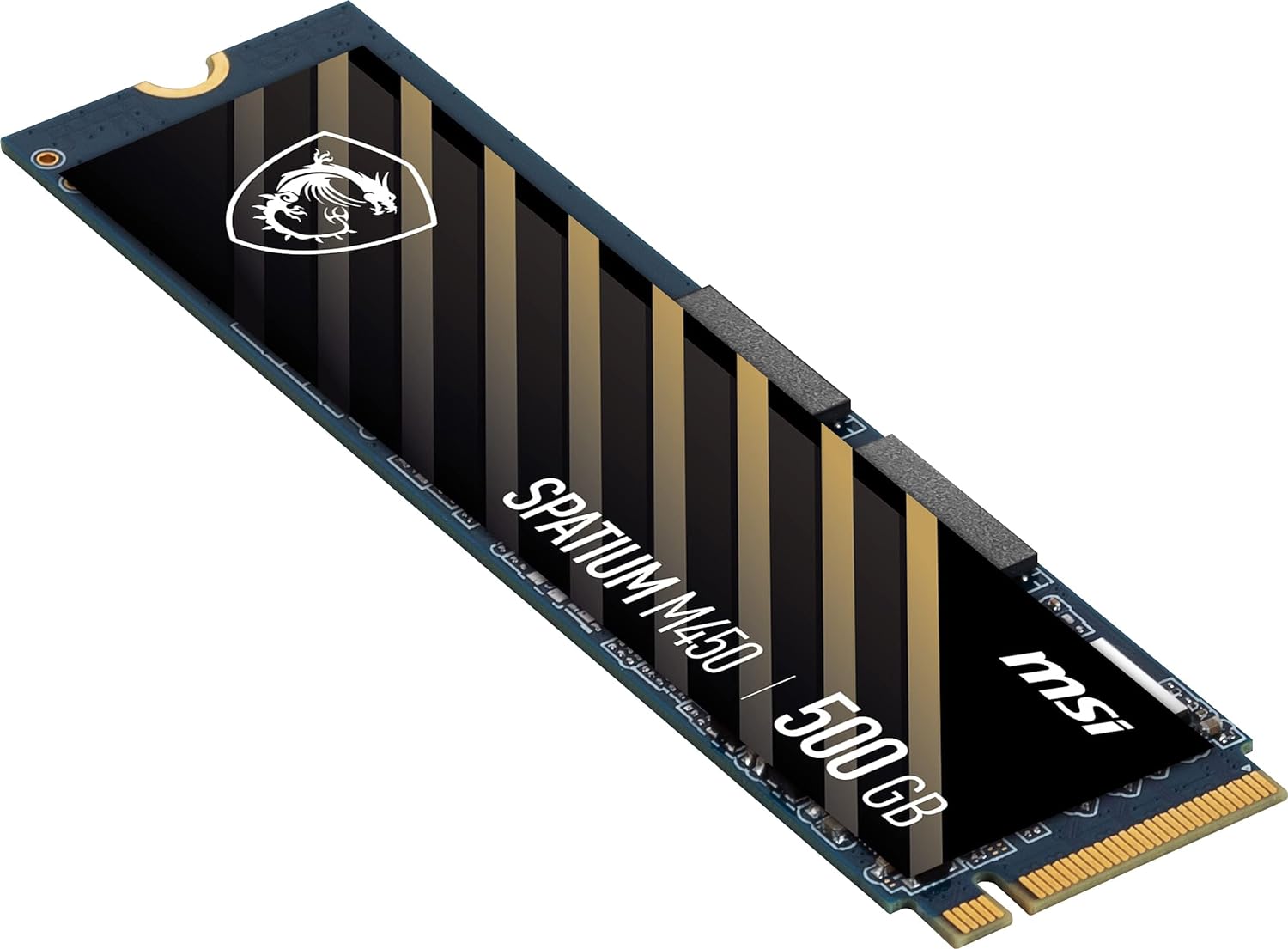 MSI SPATIUM M450 SSD 500GB - PCIe 4.0 NVMe M.2 Internal Solid State Drive, 3600MB/s Read & 2300MB/s Write, 3D NAND, Built-In Data Security, MSI Center - 5 Year Warranty (300 TBW