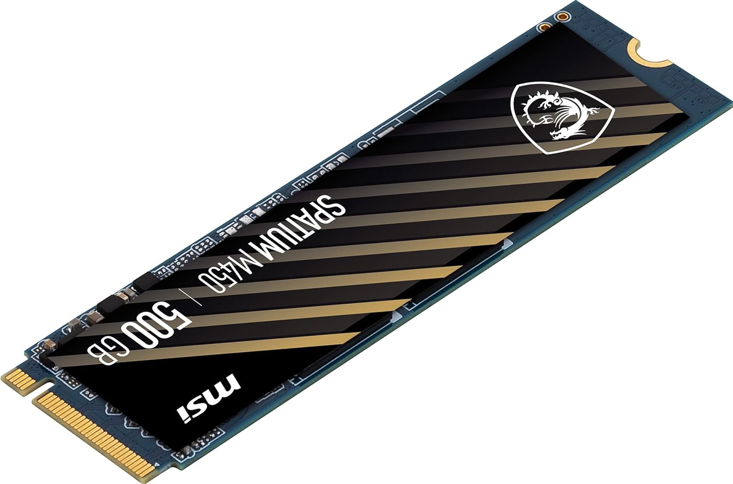 MSI SPATIUM M450 SSD 500GB - PCIe 4.0 NVMe M.2 Internal Solid State Drive, 3600MB/s Read & 2300MB/s Write, 3D NAND, Built-In Data Security, MSI Center - 5 Year Warranty (300 TBW