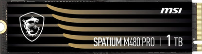 Hard Drive Msi Spatium M480 Pro Pcie 4.0 Nvme M.2 1Tb 1 Tb Ssd