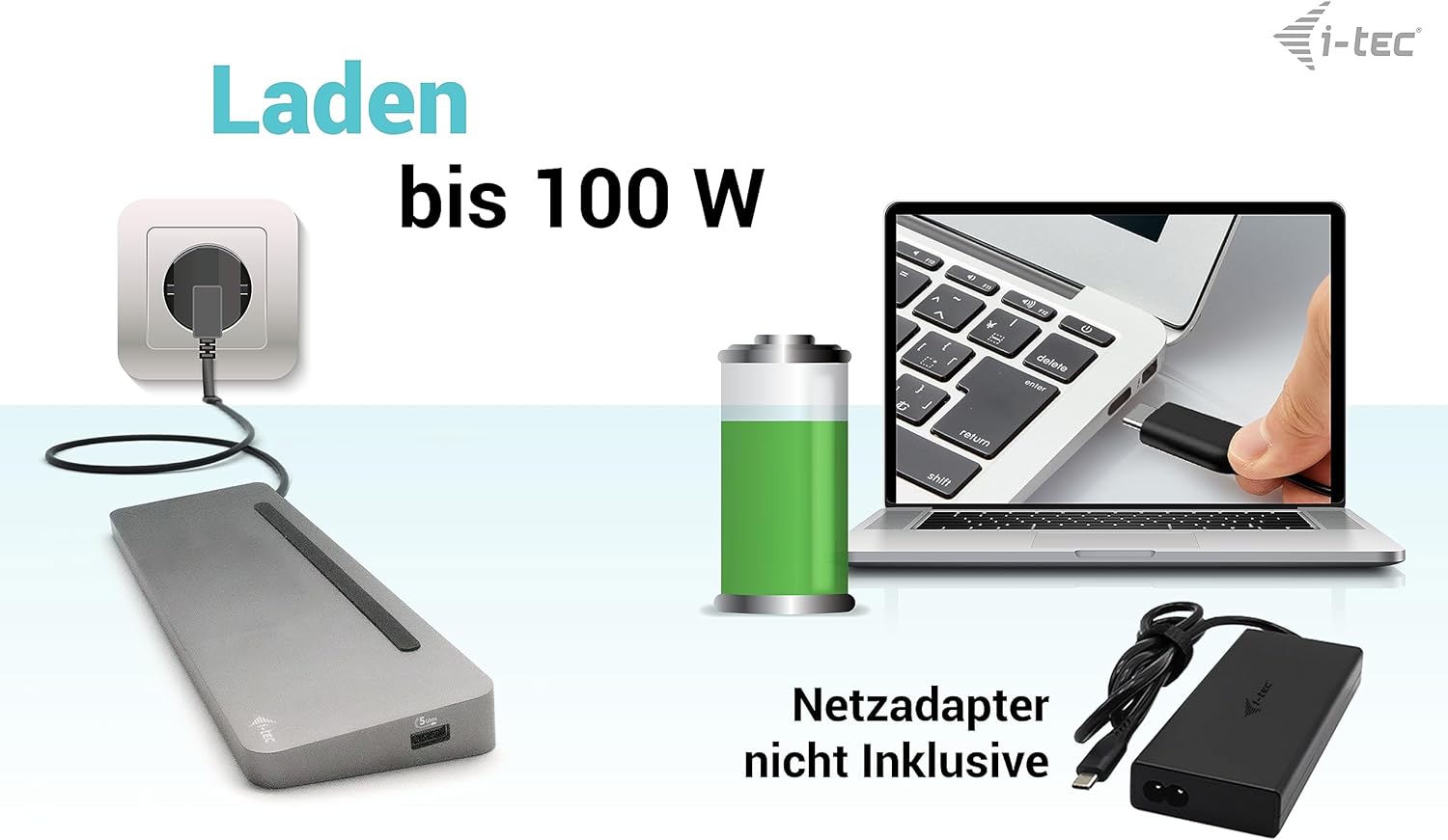 I-TEC USB-C ERGO 3X LCD DOCK METAL ERGONOMIC 4K DOCK PD 100 W