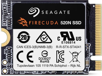 Seagate FireCuda 520N 2048GB NVMe Gaming SSD, M.2 2230-S2, PCIe G4 x 4, 3 Years Rescue Service Included, 5 Year Warranty, Modellnr.: ZP2048GV3A002 PC 520N Serie - Gen 4 2048GB