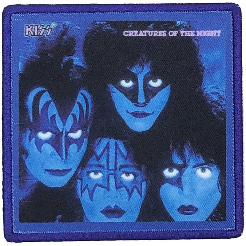 Kiss Patch Creatures of The Night Album Cover Official Blue Printed Iron On