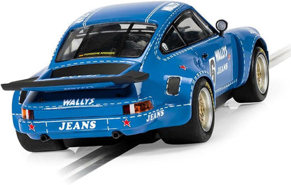 Scalextric Hornby Hobbies LTD C4398 Porsche 911 Carrera RSR 3.0-Wallys Jeans Slot-Cars USA/Classic Gt, Blue, 1:32 Scale