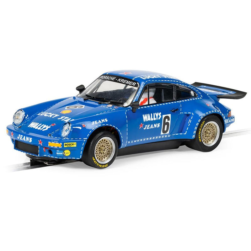 Scalextric Hornby Hobbies LTD C4398 Porsche 911 Carrera RSR 3.0-Wallys Jeans Slot-Cars USA/Classic Gt, Blue, 1:32 Scale