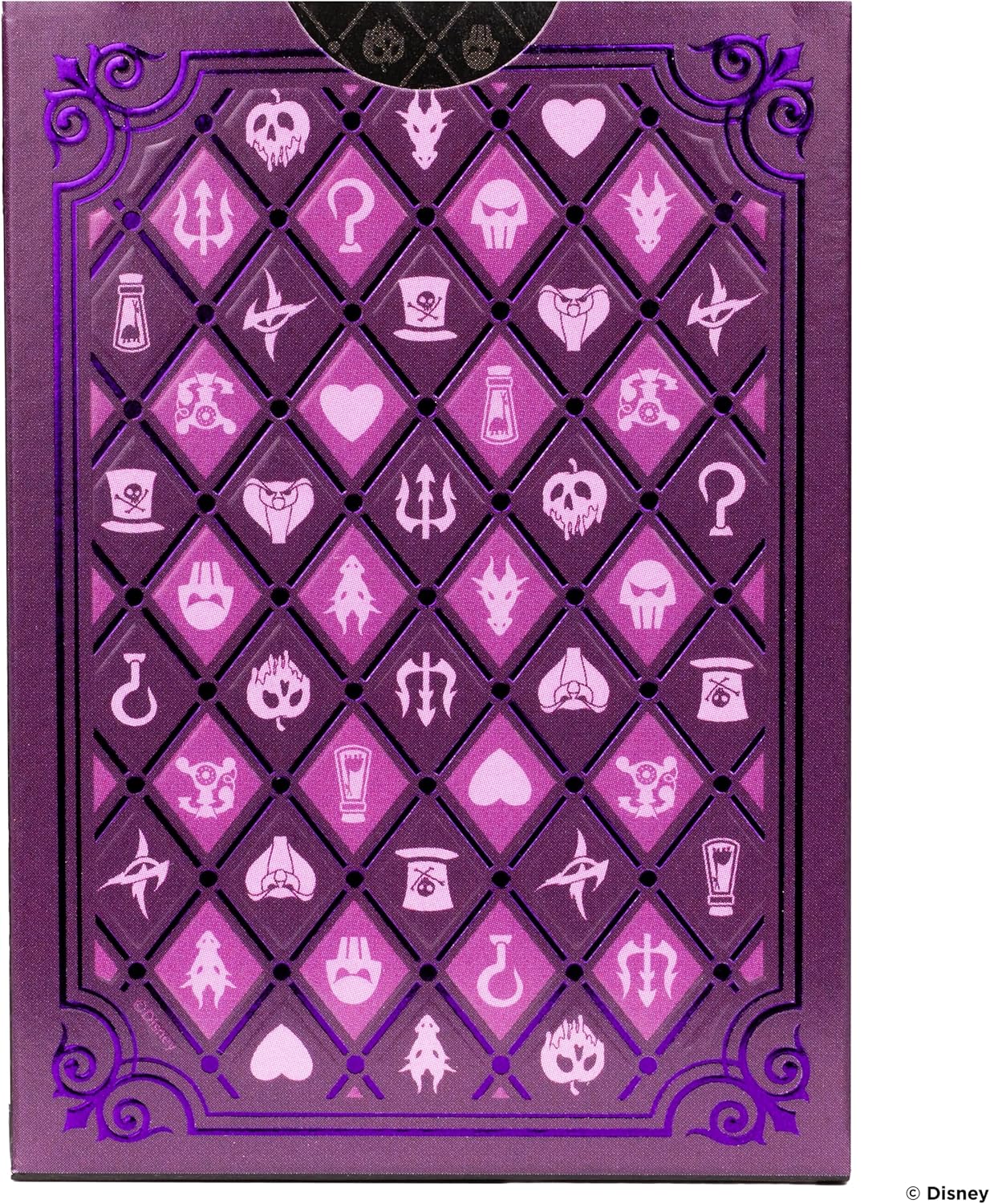 Bicycle Disney Villains Playing Cards - Features 12 Disney Villains Including Scar, Maleficent, Ursula, and More - Green or Purple Playing Cards (Colours May Vary