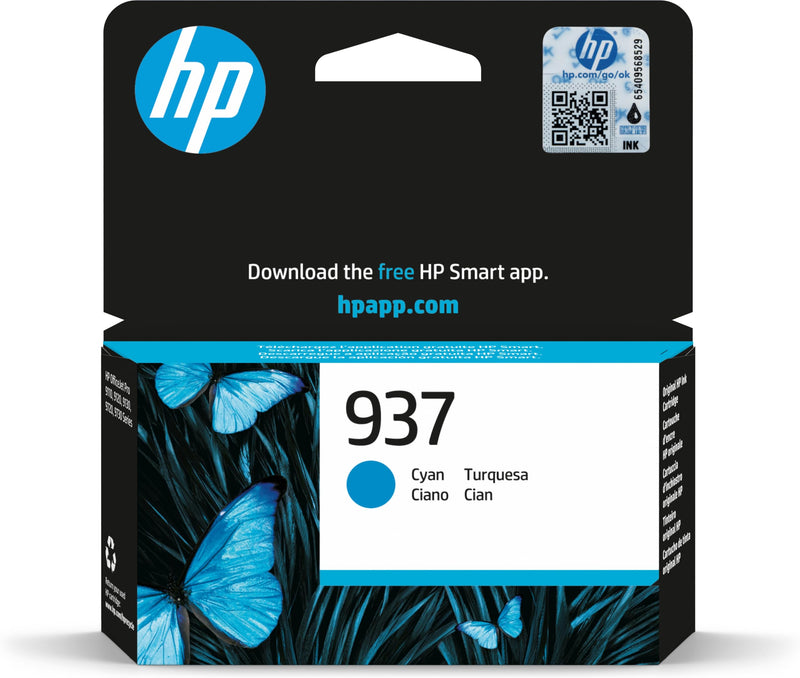 HP 937 4S6W2NE, Cartuccia Originale 800 Pagine, Compatibile con le Stampanti OfficeJet Pro 9110, 9120, 9130, 9720 e 9730