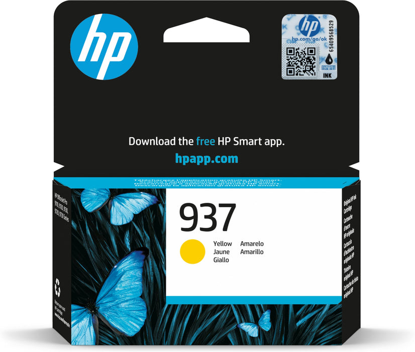 HP 937 4S6W4NE, Cartuccia Originale 800 Pagine, Compatibile con le Stampanti OfficeJet Pro 9110, 9120, 9130, 9720 e 9730