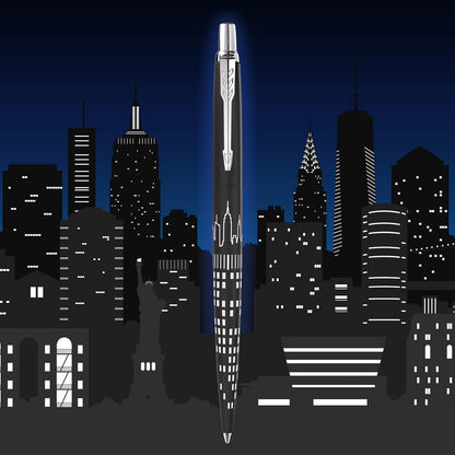 PARKER Jotter Ballpoint Pen, Special Edition, NYC Black CT, Medium Point with Blue Ink, Gift Box