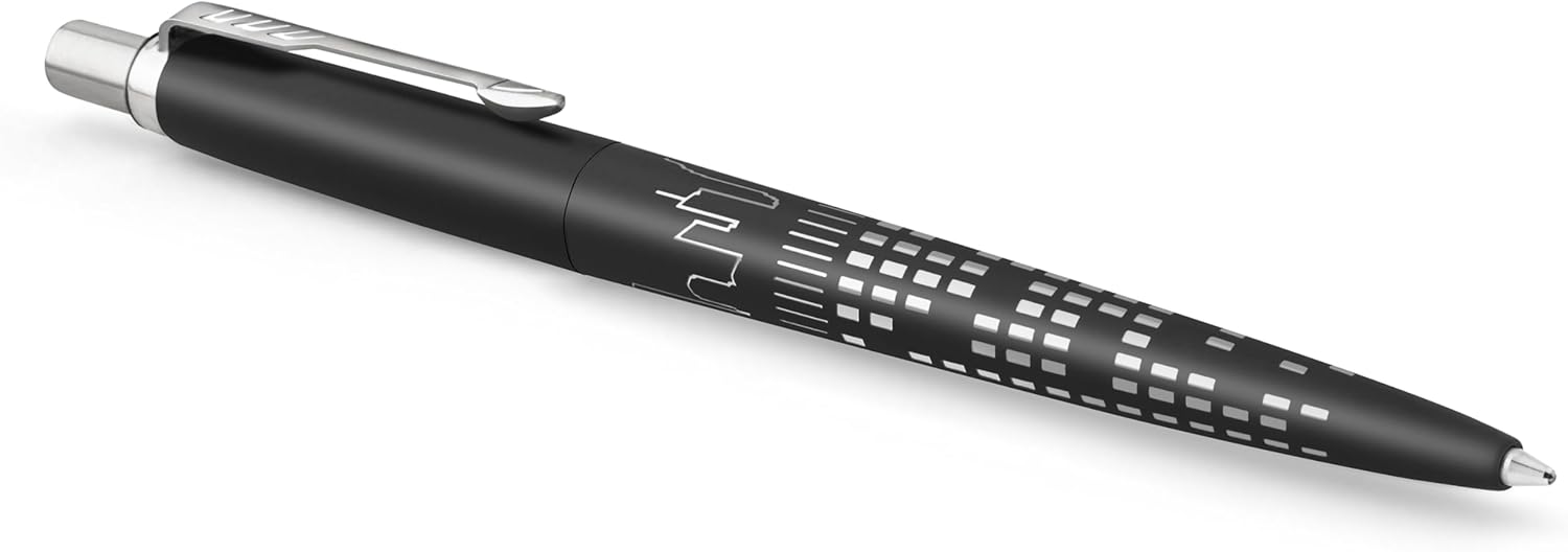 PARKER Jotter Ballpoint Pen, Special Edition, NYC Black CT, Medium Point with Blue Ink, Gift Box