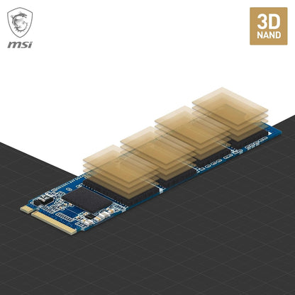 MSI SPATIUM M450 SSD 1TB - PCIe 4.0 NVMe M.2 Internal Solid State Drive, 3600MB/s Read & 3000MB/s Write, 3D NAND, Built-In Data Security, MSI Center - 5 Year Warranty (600 TBW