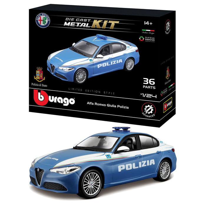 Burago Car 1:24 Model Kit Giulia Police