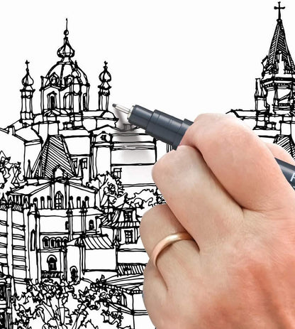 Pentel S20P Pointliner, fineliner black pocket 5 pcs (tip 0.05-0.1 - 0.3-0.5 - 0.8 mm) 1 Unità (Confezione da 5)
