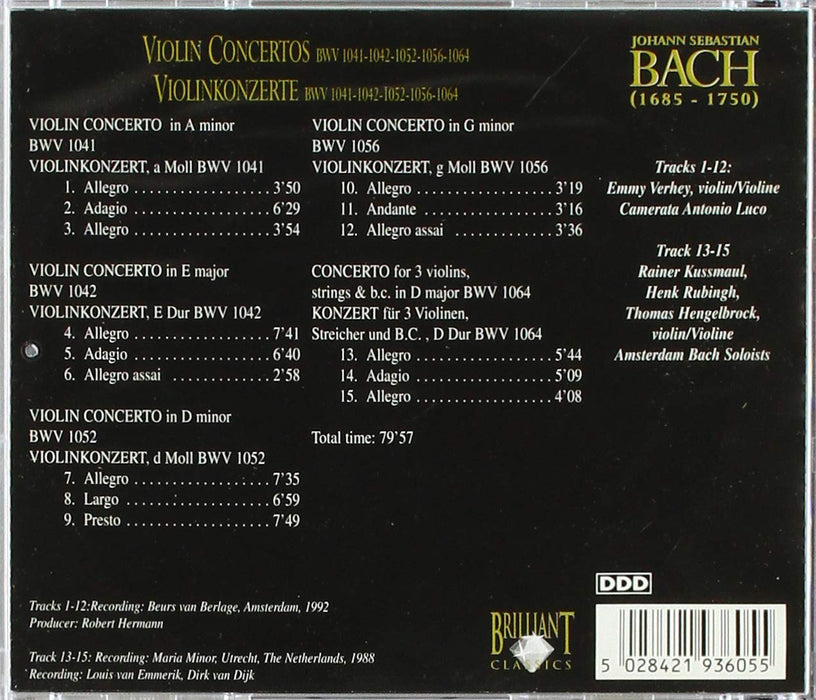 Bach Edition: Violin Concertos