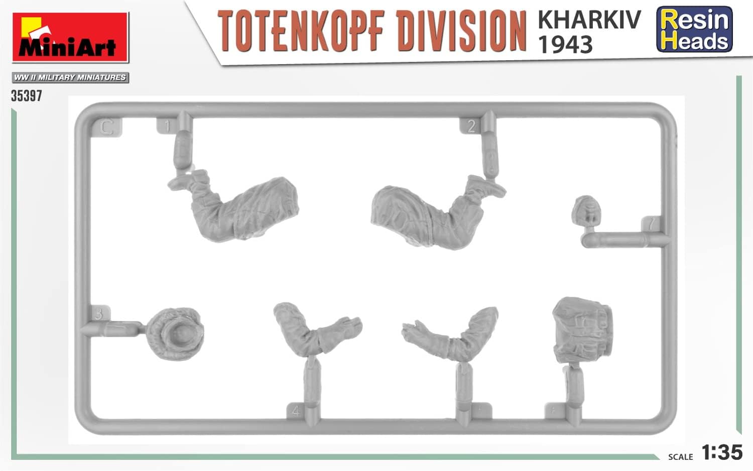 MiniArt MIN35397 1:35-Totenkopf Division. KHARKOV 1943, Molded Color
