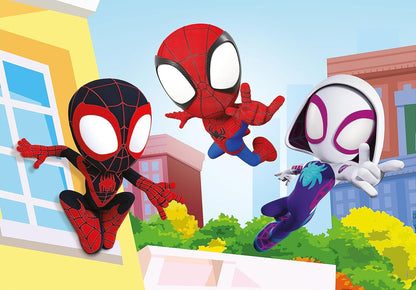 Clementoni - Puzzle Infantil 2 Puzzles de 20 Piezas Marvel Spidey, Puzzles Infantiles de Superheroes, a Partir de 3 años (24794