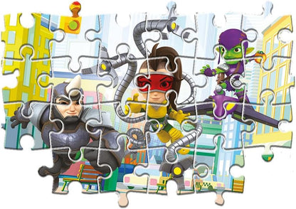 Clementoni - Puzzle Infantil 2 Puzzles de 20 Piezas Marvel Spidey, Puzzles Infantiles de Superheroes, a Partir de 3 años (24794