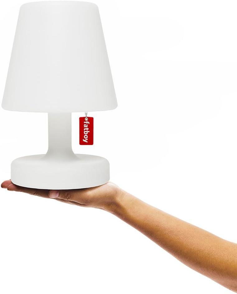 Fatboy Rechargeable Table Lamp Edison The Petit - Rechargeable Night Light - Dimmable Desk Lamp - Wireless Bedroom Lamp - Cordless Lamp for Bedroom, Living Room, Camping, Kids