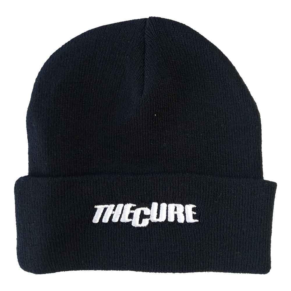 The Cure Beanie Hat Text Logo Official Black Size One Size