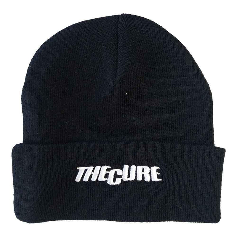The Cure Beanie Hat Text Logo Official Black Size One Size