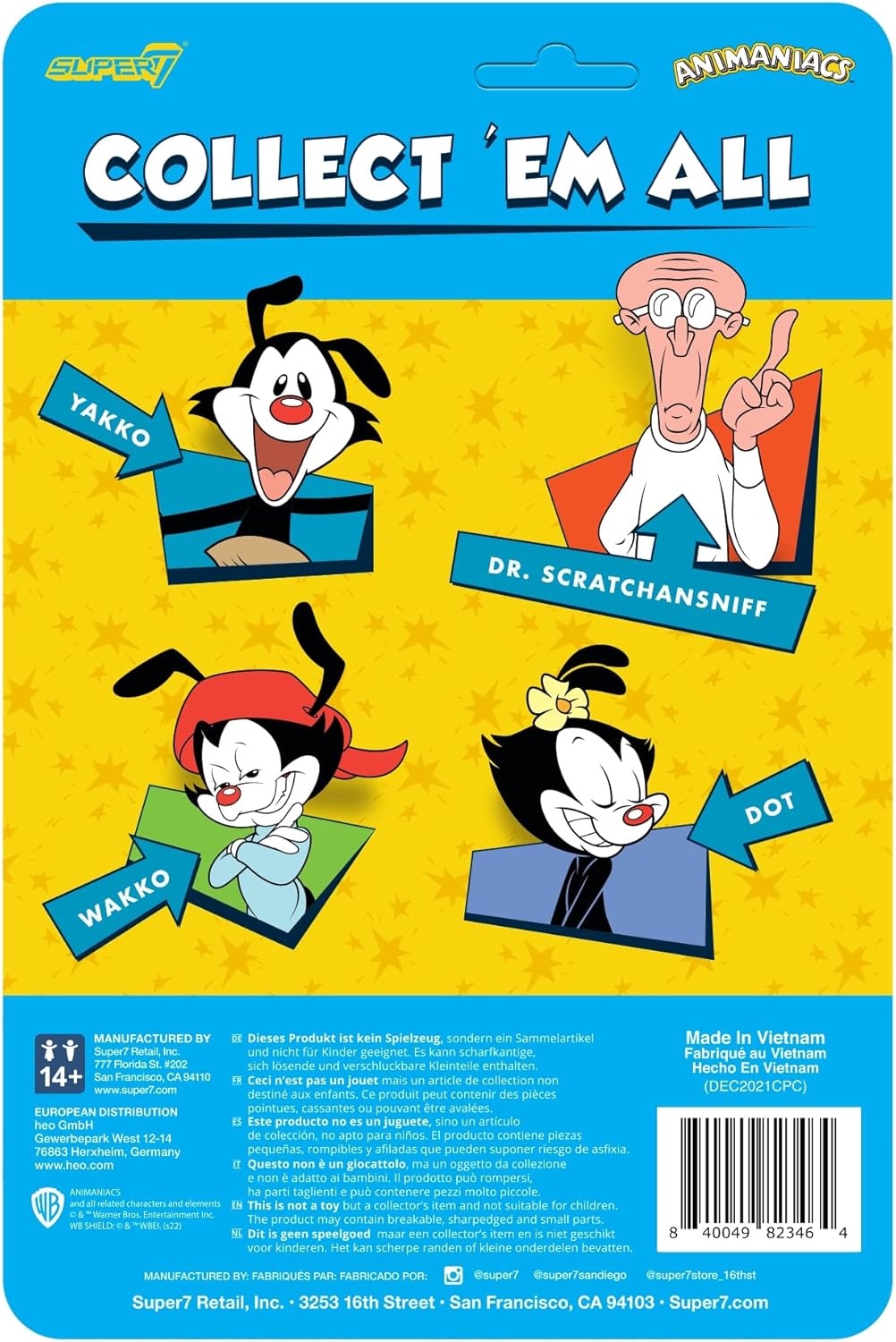SUPER7 - Animaniacs Yakko 3.75 in Reaction Figure Classic