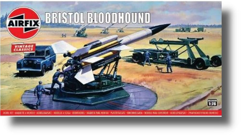 Airfix Vintage Classics Set - A02309V Bristol Bloodhound - Plastic Model Diorama Kits for Adults & Children 8+, Set Includes 64 Pieces - 1:76 Scale Model Diorama Set