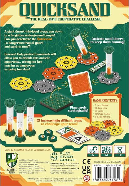 Horrible Guild: Quicksand - Real Time Cooperative Board Game, Time Management, Deactivate Traps to Keep The Sand Timer Going, Ages 8+. 1-7 Players