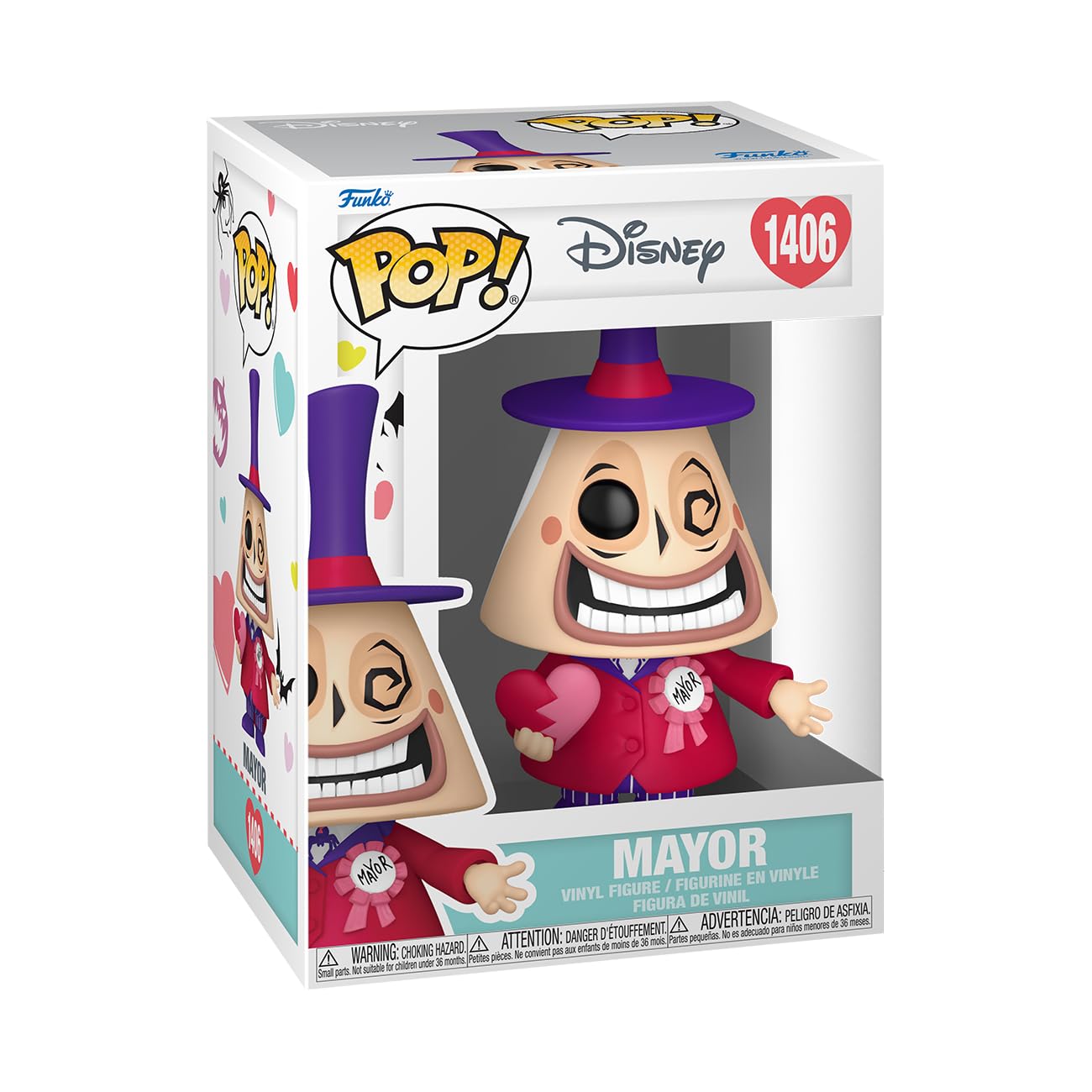 Funko POP! Disney: the Nightmare Before Christmas Valentines - Mayor - Collectable Vinyl Figure - Gift Idea - Official Merchandise - Toys for Kids & Adults - Movies Fans - Model Figure for Collectors