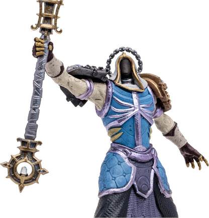 McFarlane Toys World of Warcraft Undead: Priest/Warlock (Epic) Posed Figure with 3 Weapons, Interchangeable Armor, Extra Hand, Head, Mystery Weapon, and Display Base