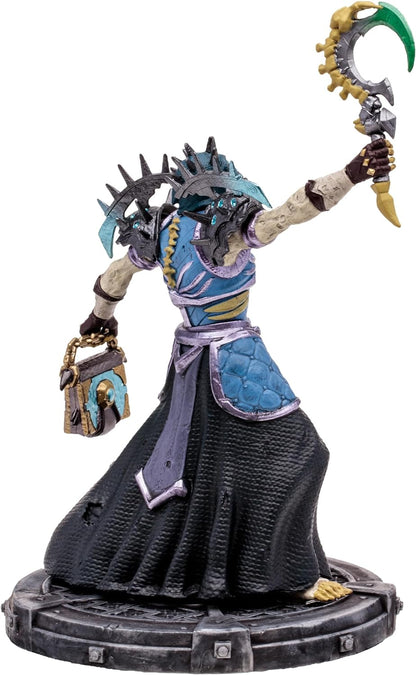 McFarlane Toys World of Warcraft Undead: Priest/Warlock (Epic) Posed Figure with 3 Weapons, Interchangeable Armor, Extra Hand, Head, Mystery Weapon, and Display Base