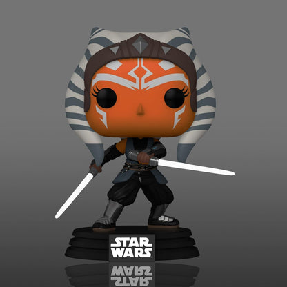Funko POP! & Tee: Mandolorian - Ahsoka Tano - Glow in The Dark - Medium - Star Wars - T-Shirt - Clothes with Collectable Vinyl Figure - Gift Idea - Toys and Short Sleeve Top for Adults Unisex Men