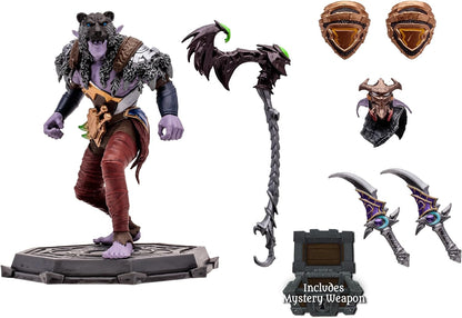 McFarlane Toys World of Warcraft 6 Inches - Night Elf: Druid/Rogue Action Figure - Incredibly Detailed 1:12 Scale Figure Based on the Global Phenomenon Night Elf: Druid/Rogue (Epic)