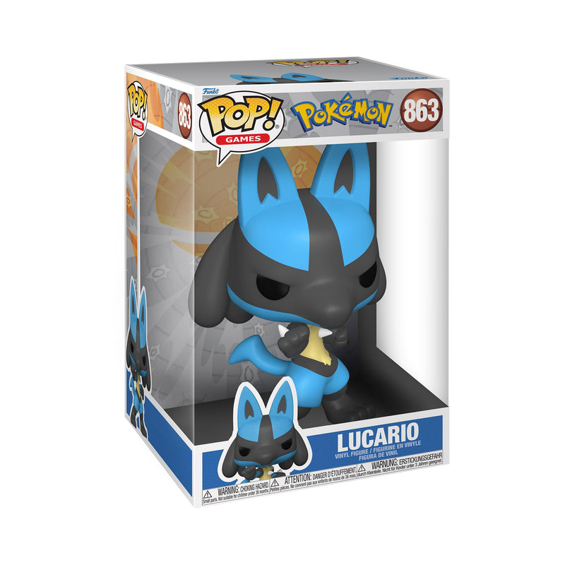 Funko POP! Jumbo: Pokemon - Lucario - Collectable Vinyl Figure - Gift Idea - Official Merchandise - Toys for Kids & Adults - Video Games Fans - Model Figure for Collectors and Display