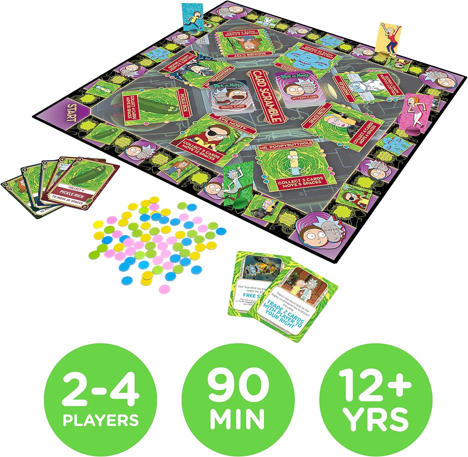 AQUARIUS - Rick and Morty Card Scramble Board Game