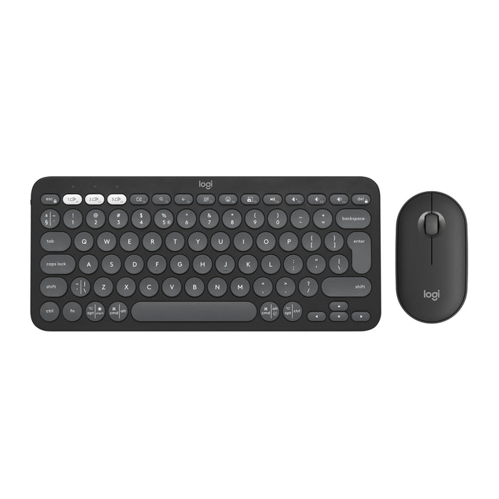 Logitech Pebble 2 Combo -QWERTY Pan Nordic Layout, Tonal Graphite