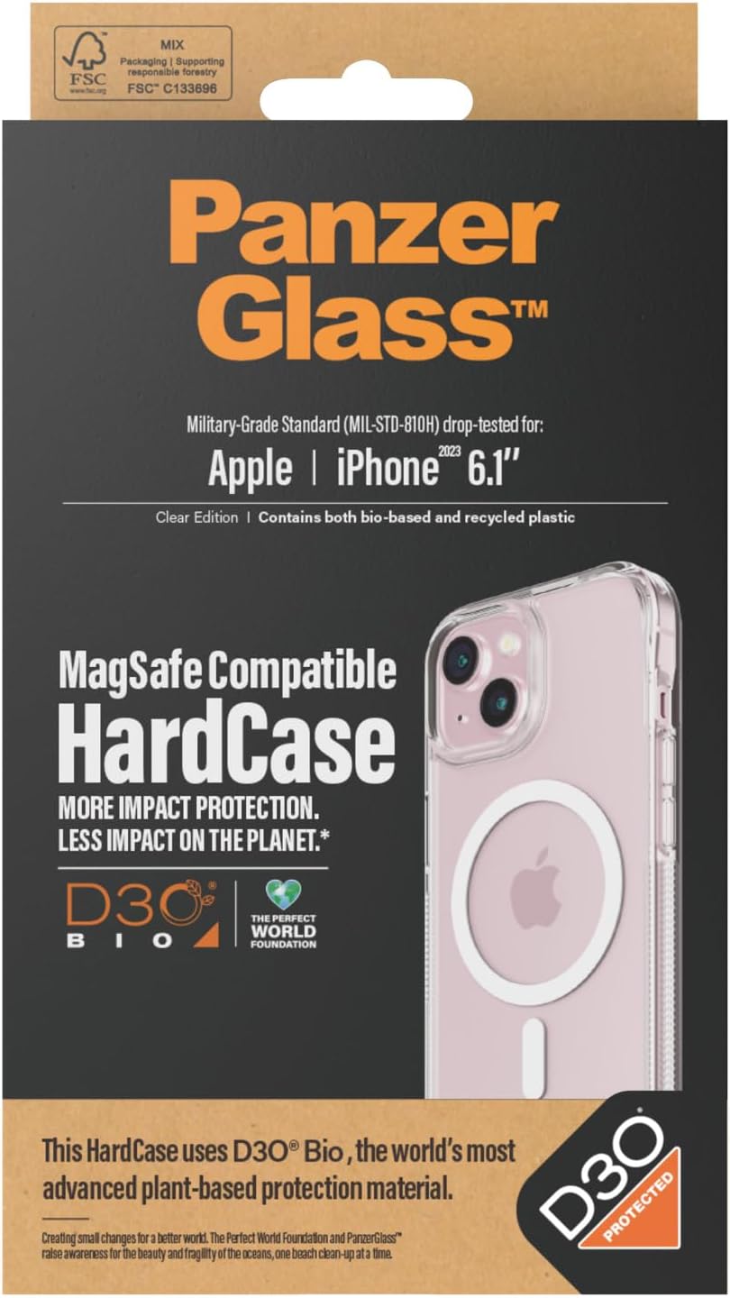 PanzerGlass™ HardCase MagSafe Compatible mit D3O iPhone 15