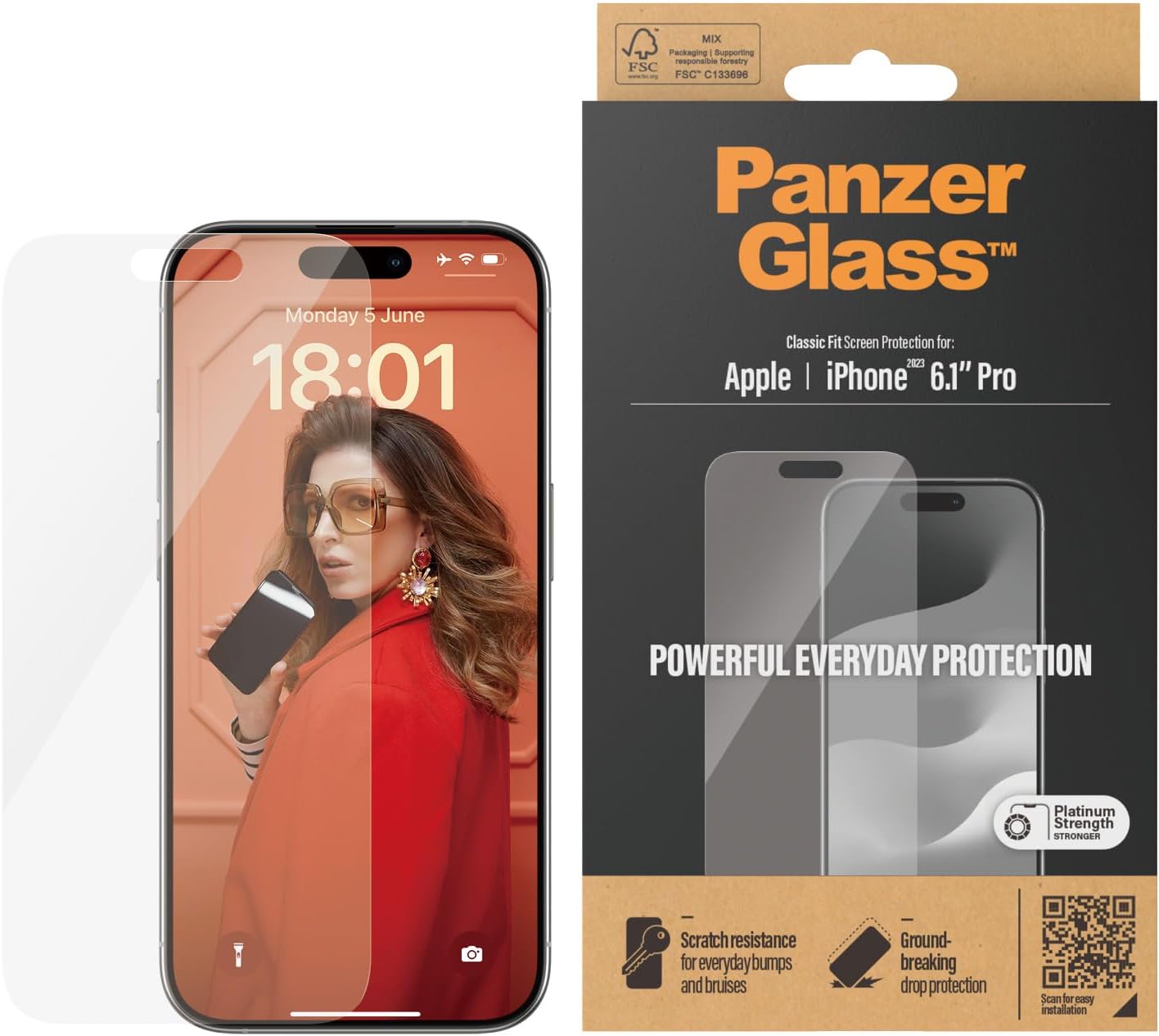 PanzerGlass Classic Fit Protection d'écran transparent Apple 1 pièce(s