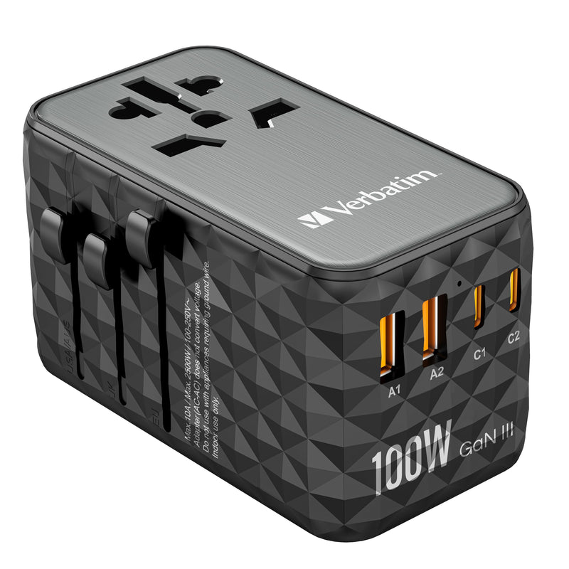 Verbatim - Gan Iii Universal Travel Adapter Uta-05 Pd65W Qc 4+