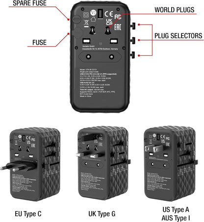 Verbatim - Gan Iii Universal Travel Adapter Uta-05 Pd65W Qc 4+