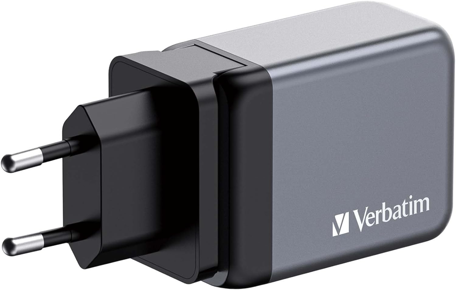 Verbatim GaN Charger 65 W, 3 Ports USB-C Ladegerät, Power Adapter mit 2 x USB-C und 1 x USB-A, Schnellladegerät ALS Mehrfachstecker, für Apple MacBook, Notebook, iPad, iPhone, Samsung und Co