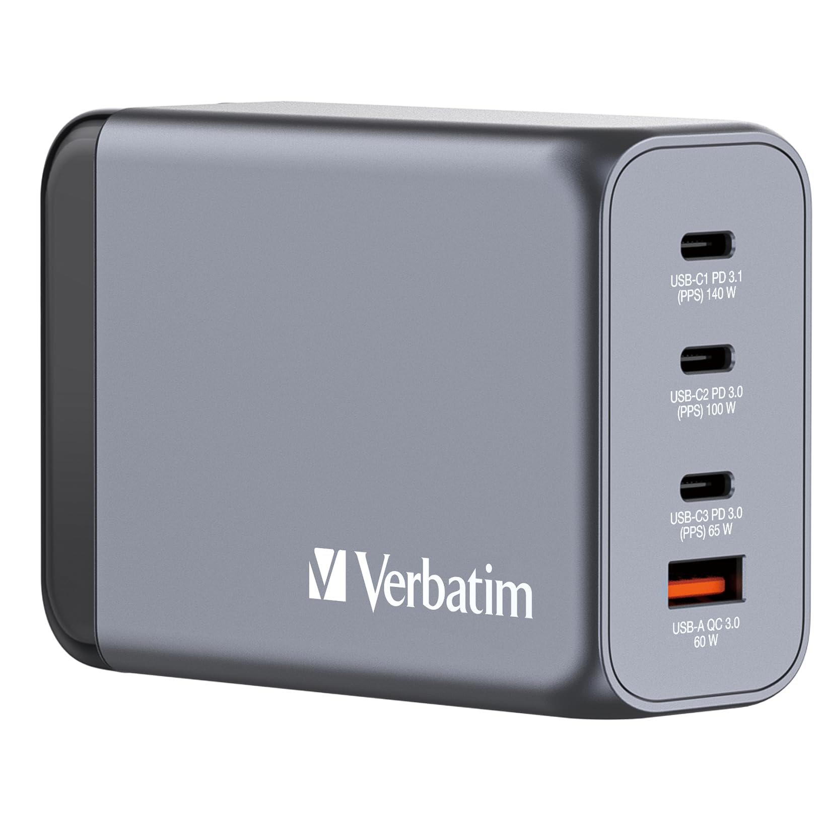 GNC-240 GaN Charger 240 W with 1 x USB-C® 140 W / 1 x USB-C® 100 W / 1 x USB-C® 65 W / 1 x USB-A QC 3.0 (EU/UK/US